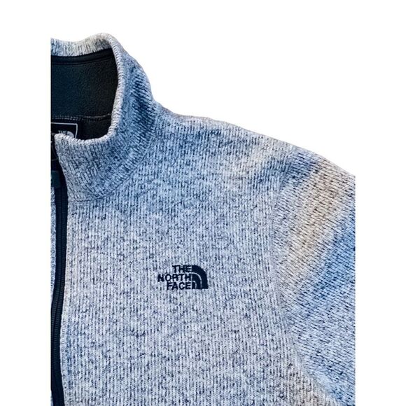 Vintage The North Face Womens Size XL Full Zip Heathered Gray Sweater/Jacket - Picture 2 of 7